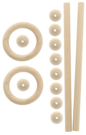 Zestaw sznurek bawełniany skręcany do makramy eco złamana biel biały 2mm + akcesoria