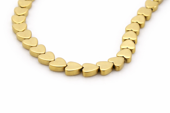 Kamień Jubilerski Hematyt Non-Magnetic Old Gold Serduszko 6x6mm