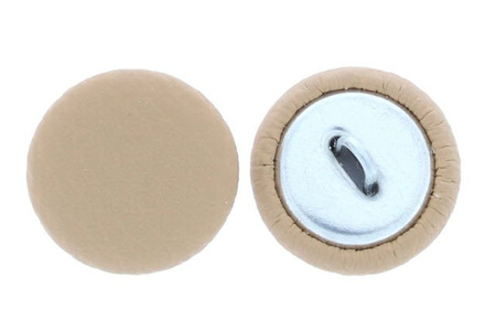 Guziki Tapicerskie Oblekane Obciągane Eko Skóra Ek3 beżowy 20mm R32 10szt