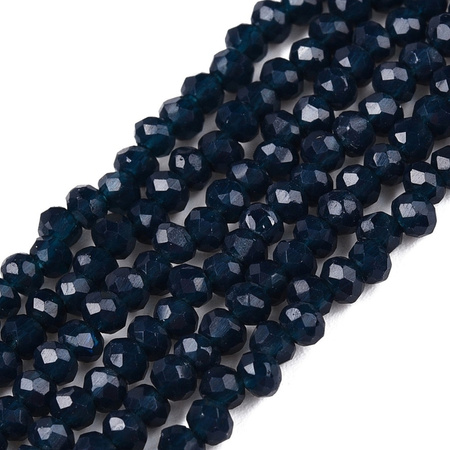 Koraliki Fasetowane Kryształki Szklane Rondelle Morski Granatowy 2.7x1.5mm