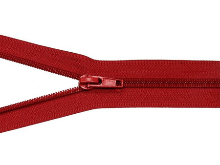 Zamek suwak błyskawiczny spiralny 5 do torebki rozdzielczy auto lock czerwony 25cm