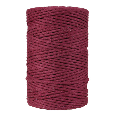 Mia Mote™ Classic Line Sznurek bawełniany skręcany do makramy Garnet 3mm