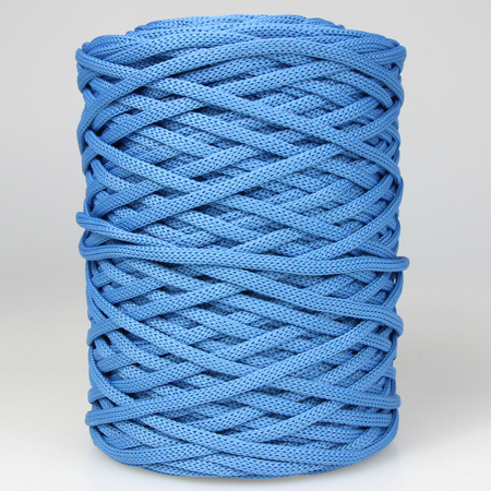 Sznurek poliestrowy płaski 3 mm bez rdzenia – do torebek i makramy, Niebieski | Rhodisite | Mia Mote™ ByBag