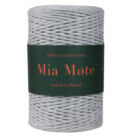 Mia Mote™ Classic Line Sznurek bawełniany skręcany do makramy Striped flint  2mm 