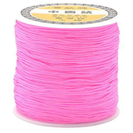 Sznurek Nylonowy 0.4mm do bransoletek kamieni Topliwy Różowy