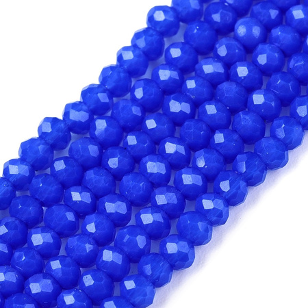 Koraliki Fasetowane Kryształki Szklane Rondelle Szafirowy 2.7x1.5mm