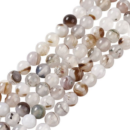 Agat Naturalny Dendrytowy - kamień spokoju i natury - kula 8mm