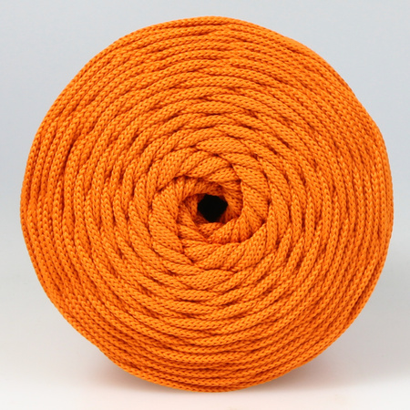 Sznurek poliestrowy płaski 5 mm bez rdzenia – do torebek i makramy, Pomarańczowy Dyniowy | Copper | Mia Mote™ ByBag