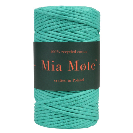 Mia Mote™ Classic Line Sznurek bawełniany skręcany do makramy 5mm Malachite Green