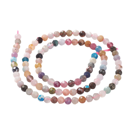 Agaty, Jadeity i inne mix kamieni naturalnych - siła różnorodności, energii i kreatywności - kula fasetowana 3~3.5mm