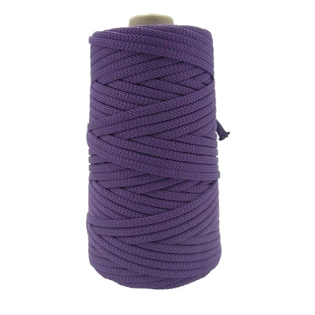 Mia Mote™ ByBag Line Sznurek Poliestrowy matowy płaski bez rdzenia fioletowy ciemy 5mm
