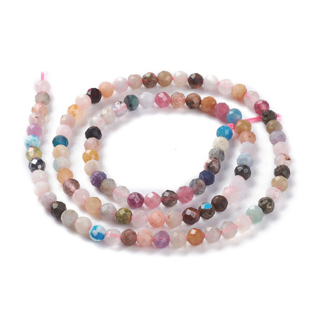 Agaty, Jadeity i inne mix kamieni naturalnych - siła różnorodności, energii i kreatywności - kula fasetowana 3~3.5mm