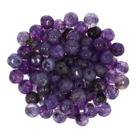 Agat Dark Slate Blue Kamień Jubilerski Fasetowany kula 4mm