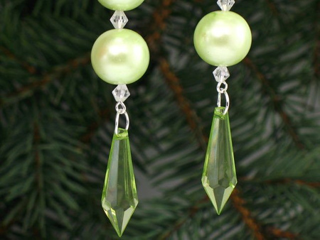 Kryształki Girlandy Perłowe na Choinkę 10cm