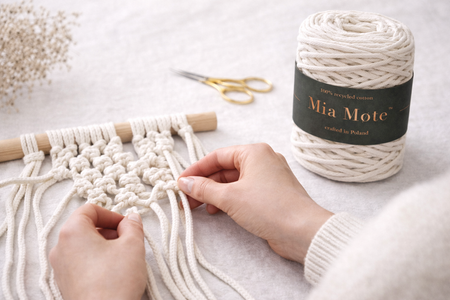 Mia Mote™ Thinny Line Sznurek bawełniany 3mm limestone