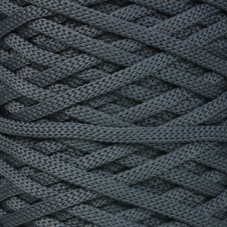 Sznurek poliestrowy płaski 5 mm bez rdzenia – do torebek i makramy, Grafitowy| Smoky Quartz | Mia Mote™ ByBag 