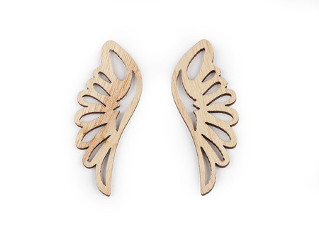 Drewniane scrapki skrzydła skrzydełka ażurowe obłe do dekoracji aniołków
