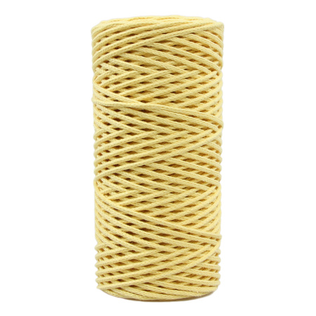 Mia Mote™ Petit Line OUTLET CUT Sznurek pleciony bawełniany 2mm Yellow Calcite