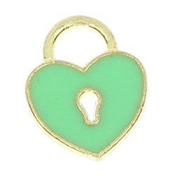 Zawieszka metalowa malowana Serce 13x11mm