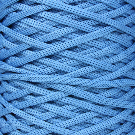 Sznurek poliestrowy płaski 3 mm bez rdzenia – do torebek i makramy, Niebieski | Rhodisite | Mia Mote™ ByBag