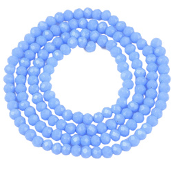 Koraliki Fasetowane Kryształki Szklane Rondelle Cornflower 2.7x1.5mm