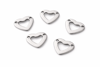 Zawieszka Celebrytka do łańcuszka Stal Chirurgiczna Serce 10x11x0.8mm