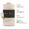 Mia Mote™ Classic Line Sznurek bawełniany skręcany do makramy 5mm limestone