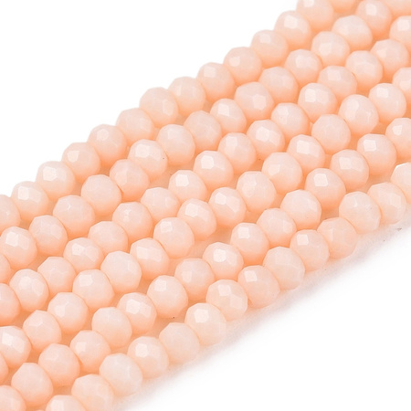 Koraliki Fasetowane Kryształki Szklane Rondelle Brzoskwiniowy 2.7x1.5mm