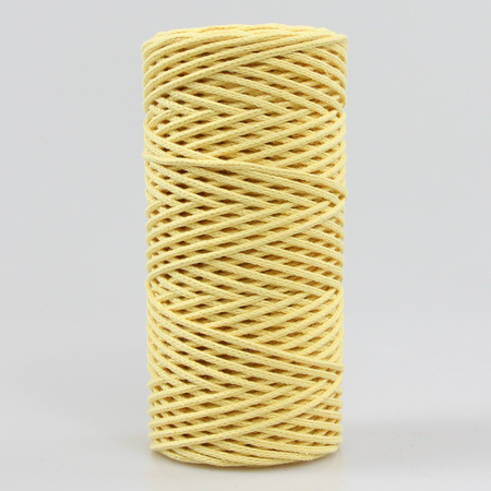 Mia Mote™ Petit Line OUTLET CUT Sznurek pleciony bawełniany 2mm Yellow Calcite