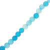 Agat Pasiasty Dodger Blue Kamień Jubilerski gładki kula 4mm 