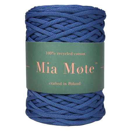 Sznurek poliestrowy płaski 3 mm bez rdzenia – do torebek i makramy, Niebieski | Lapis Lazuli | Mia Mote™ ByBag