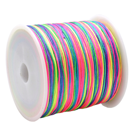 Sznurek Nylonowy 0.4mm do bransoletek kamieni Topliwy Tęczowy
