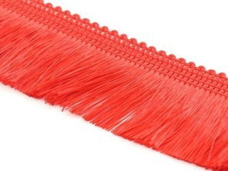 Frędzle cięte Taśma dekoracyjna z frędzlami czerwony 60mm