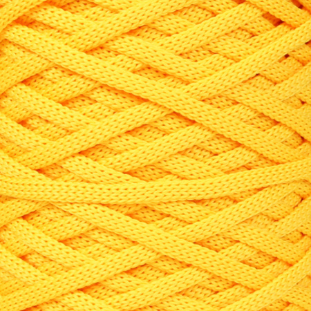 Sznurek poliestrowy płaski 5 mm bez rdzenia – do torebek i makramy, Miodowy  | Orpiment on dolomite | Mia Mote™ ByBag 