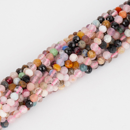 Agaty, Jadeity i inne mix kamieni naturalnych - siła różnorodności, energii i kreatywności - kula fasetowana 3~3.5mm