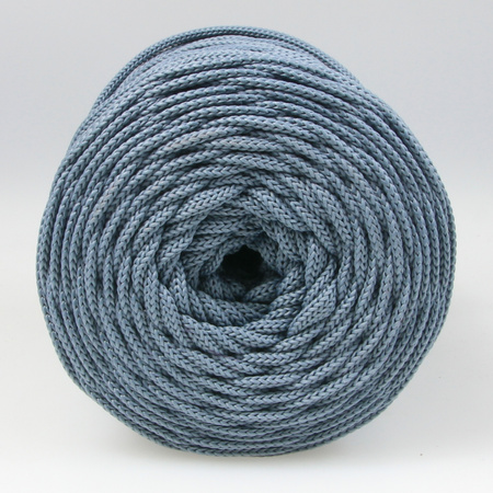 Sznurek poliestrowy płaski 5 mm bez rdzenia – do torebek i makramy, Stalowy Błękitny | Blue Lace Agate | Mia Mote™ ByBag