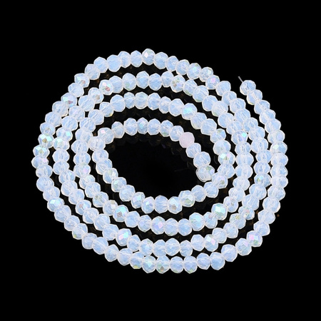 Koraliki Fasetowane Kryształki Szklane Rondelle Opalizujący AB  2.7x1.5mm