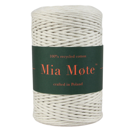 Mia Mote™ Classic Line Sznurek bawełniany skręcany do makramy 2mm ivory