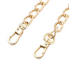 Łańcuszek metalowy z karabińczykami pasek do torebki złoty 10mm 116cm