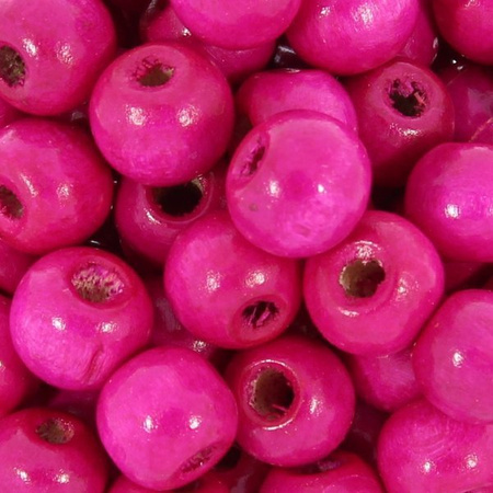 Koraliki Drewniane Naturalne Malowane Kula 10mm