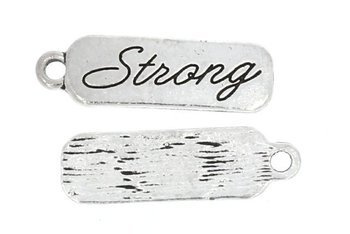 Zawieszka z przesłaniem Grawerka Strong 26x9mm