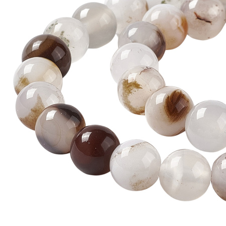 Agat Naturalny Dendrytowy - kamień spokoju i natury - kula 8mm