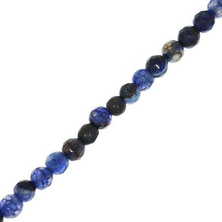 Agat Smoczy Blue Kamień Jubilerski Fasetowany kula 6mm