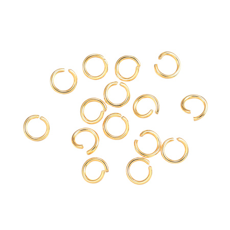 Kółka Kółeczka Ogniwka Otwarte Stal Chirurgiczna złote 18K 5x0.8mm