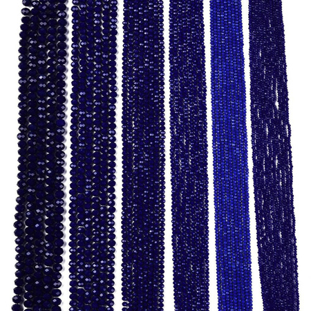 Koraliki Fasetowane Kryształki Szklane Rondelle Kobaltowy 3.8x3mm