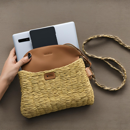 Sznurek poliestrowy płaski 5 mm bez rdzenia – do torebek i makramy, Malachitowy | Malachite Fluorite | Mia Mote™ ByBag