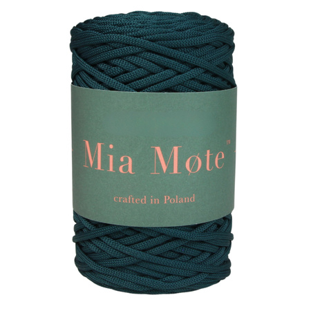 Mia Mote™ ByBag Line Sznurek Poliestrowy płaski bez rdzenia ciemny zielony malachit 3mm