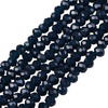 Koraliki Fasetowane Kryształki Szklane Rondelle Morski Granatowy 2.7x1.5mm