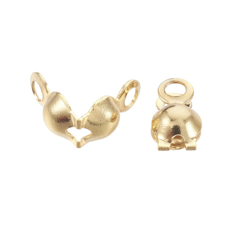 Uchwyt Końcówki łapaczki Dziewczynki Stal Chirurgiczna Złote 8x4mm