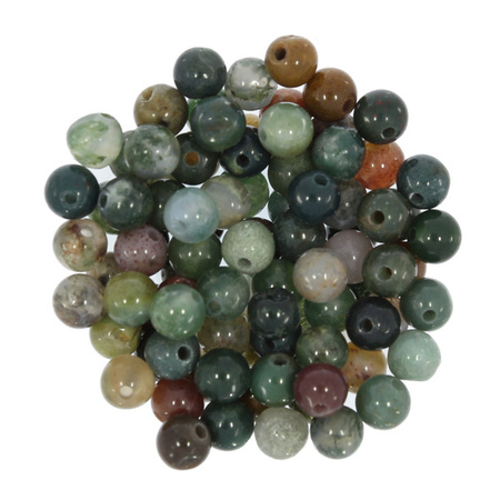 Agat Indiański Kamień Jubilerski gładki kula 4mm